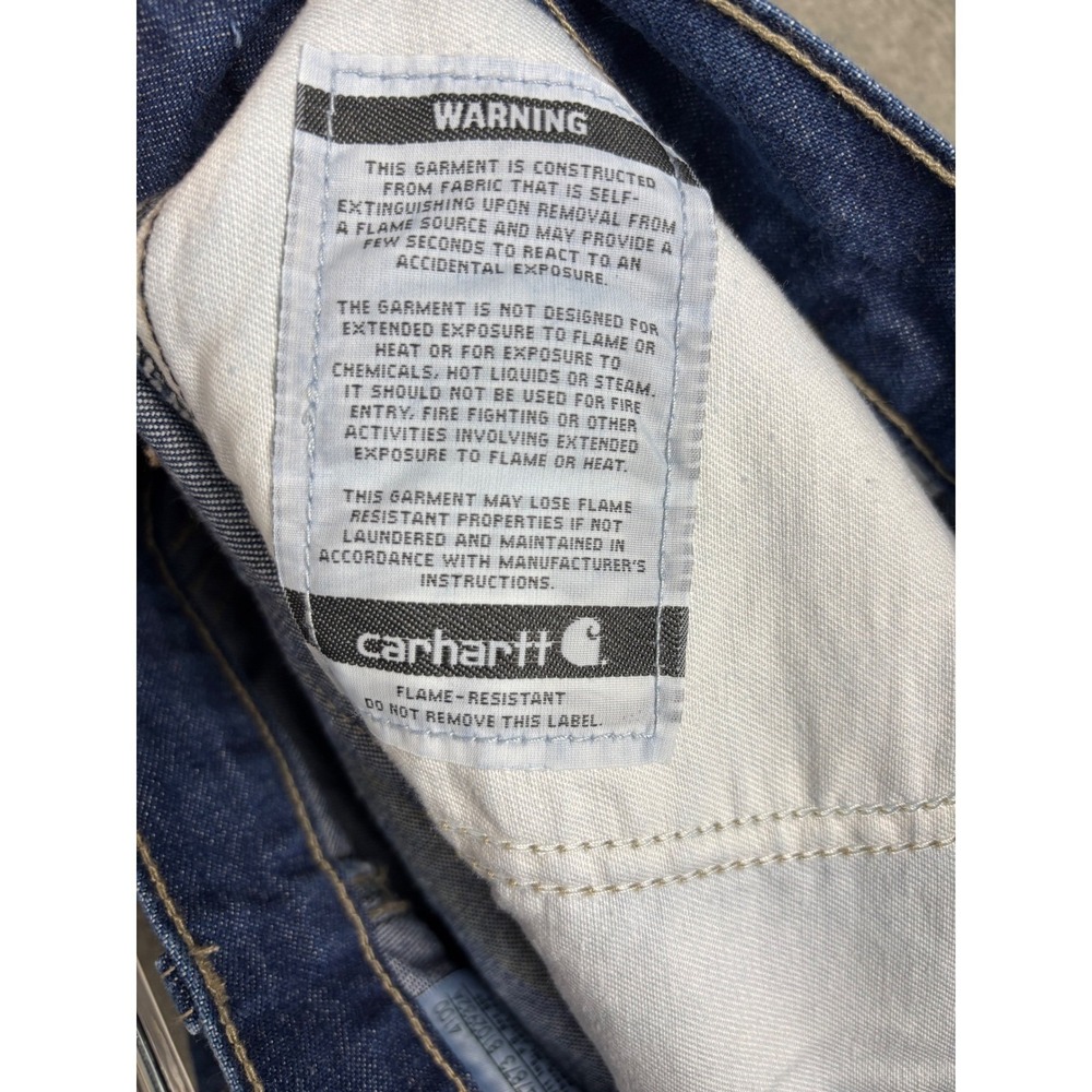 Carhartt FRB100-DNM Relaxed Fit FR Flame Resistant Jeans 34x36 Dark Wash Blue - Picture 8 of 12